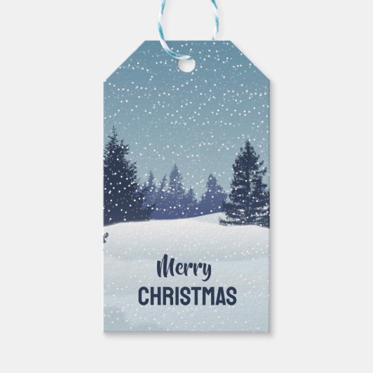 Labels met prettige kerstcadeaus cadeaulabel (Voorkant)