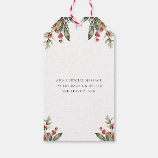 Labels met prettige kerstcadeaus cadeaulabel (Achterkant)