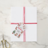 Labels met prettige kerstcadeaus cadeaulabel (Met Touw)