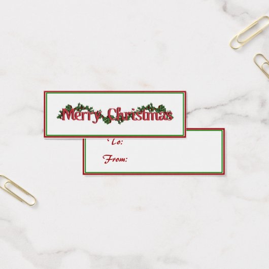 Labels met prettige kerstcadeaus mini visitekaartjes (Kantoor)