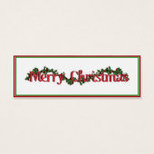 Labels met prettige kerstcadeaus mini visitekaartjes (Voorkant)