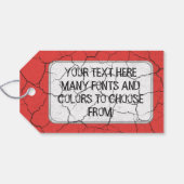 Labels met rode handpootjes voor rode handpootjes cadeaulabel (Achterkant Horizontaal)