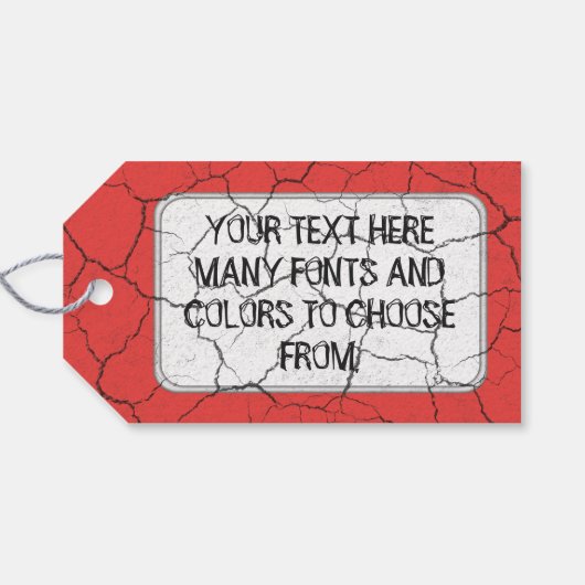 Labels met rode handpootjes voor rode handpootjes cadeaulabel (Achterkant Horizontaal)