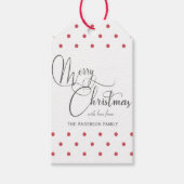 Labels met rode polka-stippen cadeaulabel (Voorkant)