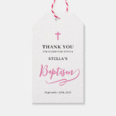 Labels met roze bruismakreel cadeaulabel (Voorkant)