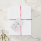 Labels met roze bruismakreel cadeaulabel (Met Touw)