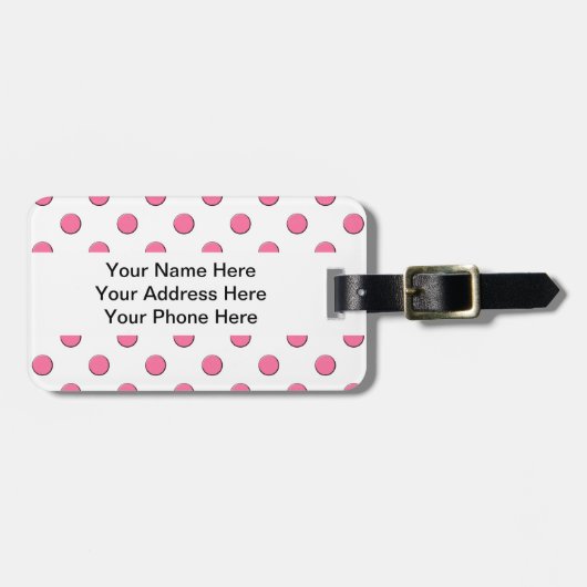 Labels met roze polaire dok (Voorkant horizontaal)