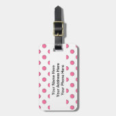 Labels met roze polaire dok (Voorkant verticaal)