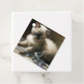 Labels met siamese Kitten Gift Teken Tangle (In situ)