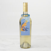 Labels met visfleshengel (Op fles)