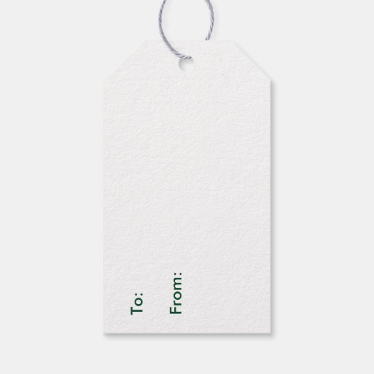Labels met witte streep en met kerstbomen cadeaulabel (Achterkant)