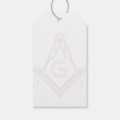 Labels met zwart en gouden Masonic Gift | Vrije pa Cadeaulabel (Achterkant)