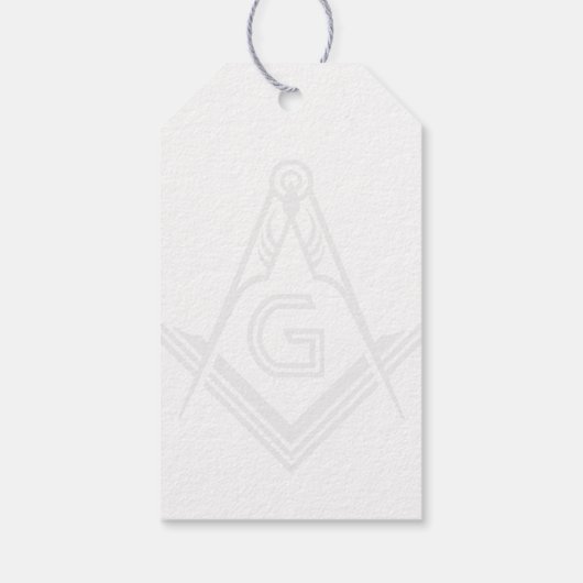 Labels met zwart en gouden Masonic Gift | Vrije pa Cadeaulabel (Achterkant)