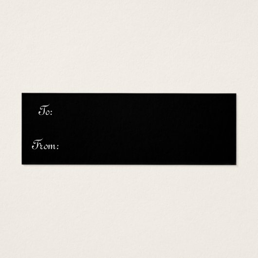 Labels met zwarte en witte sneeuwvlokken mini visitekaartjes (Achterkant)