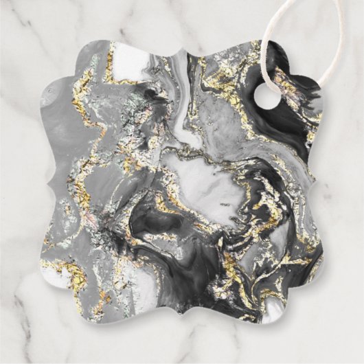 labels met zwarte gouden inkt (Achterkant)