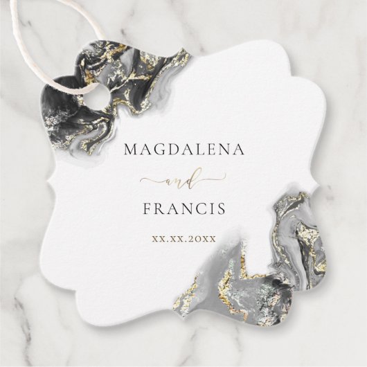 labels met zwarte gouden inkt (Voorkant)