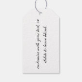 Labels met zwarte streep en gouden pony Wedding Fa Cadeaulabel (Achterkant)