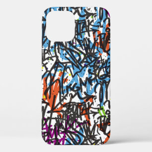 labels naadloos patroon. Graffiti achtergrond.kuns Case-Mate iPhone Case