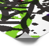 labels naadloos patroon. Graffiti achtergrond.kuns Poster (Hoek)