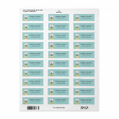 Labels op het Franse bulldog-adres (Full Sheet)