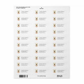 Labels op het Franse bulldog-adres (Full Sheet)