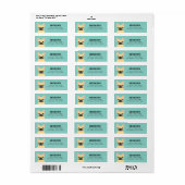 Labels op het Franse bulldog-adres (Full Sheet)