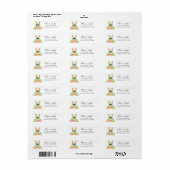 Labels op het Franse bulldog-adres (Full Sheet)