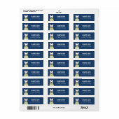 Labels op het Franse bulldog-adres (Full Sheet)
