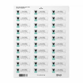 Labels op het Franse bulldog-adres (Full Sheet)