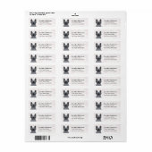 Labels op het Franse bulldog-adres (Full Sheet)