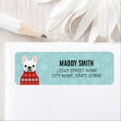 Labels op het Franse bulldog-adres (Insitu)