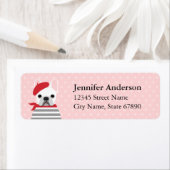 Labels op het Franse bulldog-adres (Insitu)