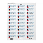 Labels op het Franse bulldog-adres (Full Sheet)