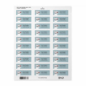 Labels op het Franse bulldog-adres (Full Sheet)