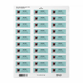 Labels op het Franse bulldog-adres (Full Sheet)