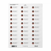 Labels op het Franse bulldog-adres (Full Sheet)