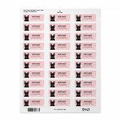 Labels op het Franse bulldog-adres (Full Sheet)