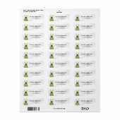 Labels op het Franse bulldog-adres (Full Sheet)