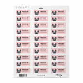 Labels op het Franse bulldog-adres (Full Sheet)