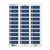 Labels op het Franse bulldog-adres (Full Sheet)