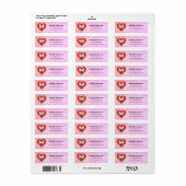 Labels op het Franse bulldog-adres (Full Sheet)