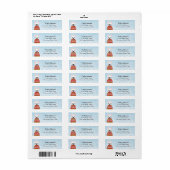 Labels op het Franse bulldog-adres (Full Sheet)