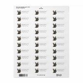 Labels op het Franse bulldog-adres (Full Sheet)