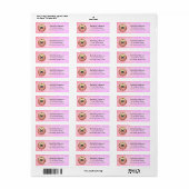 Labels op het Franse bulldog-adres (Full Sheet)