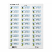 Labels op het Franse bulldog-adres (Full Sheet)