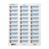 Labels op het Franse bulldog-adres (Full Sheet)