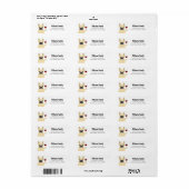 Labels op het Franse bulldog-adres (Full Sheet)