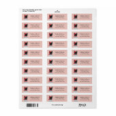 Labels op het Franse bulldog-adres (Full Sheet)