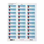 Labels op het Franse bulldog-adres (Full Sheet)