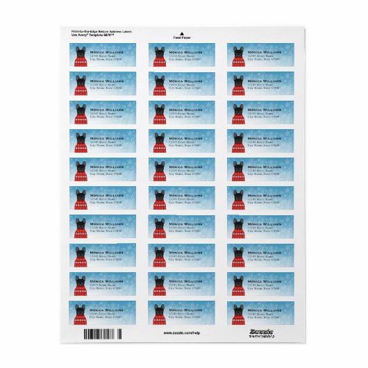 Labels op het Franse bulldog-adres (Full Sheet)